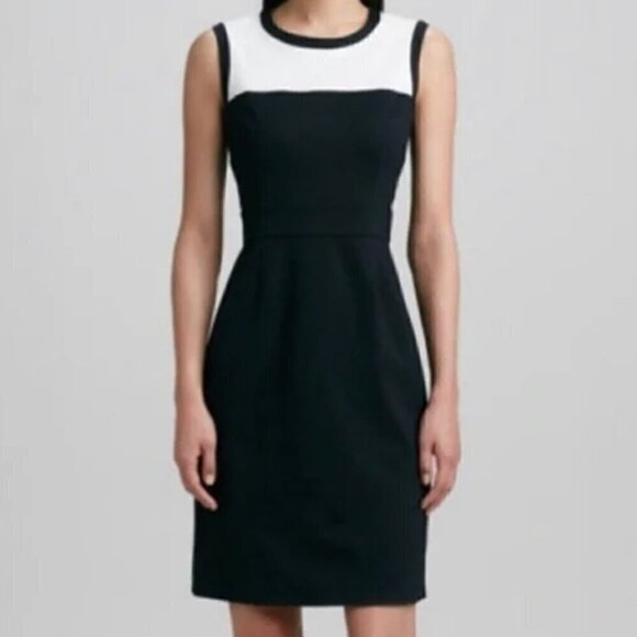Kate Spade Janelle Black & Cream Color Block Dress Size 6 - Picture 1 of 16